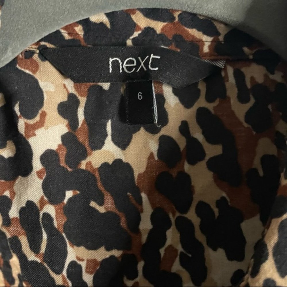 Next Women's Leopard Print Button Up Midi Dress - image 2